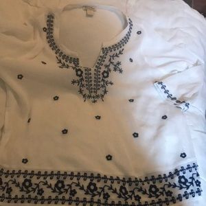 Lucky brand.Sheer long sleeve blouse. New w/o tags